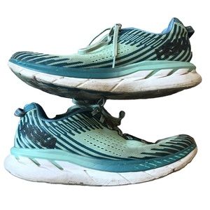 HOKA ONE ONE Women's 'Clifton 5' Running Shoe ~ Aqua ~ Size 10M (42 2/3)